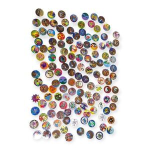 Vintage 90s POG Milkcap Lot Holo Eagles US States Poison Collection 130+pc